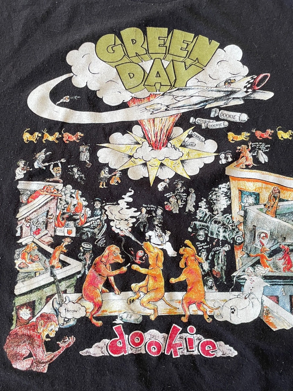 Green Day Dookie Black Graphic Tee L GUC